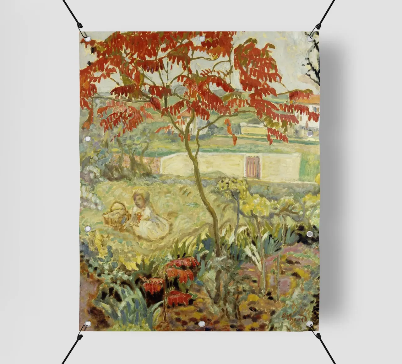 Pierre Bonnard - Il giardino e l'albero rosso telo in pvc da ARTOTHEK