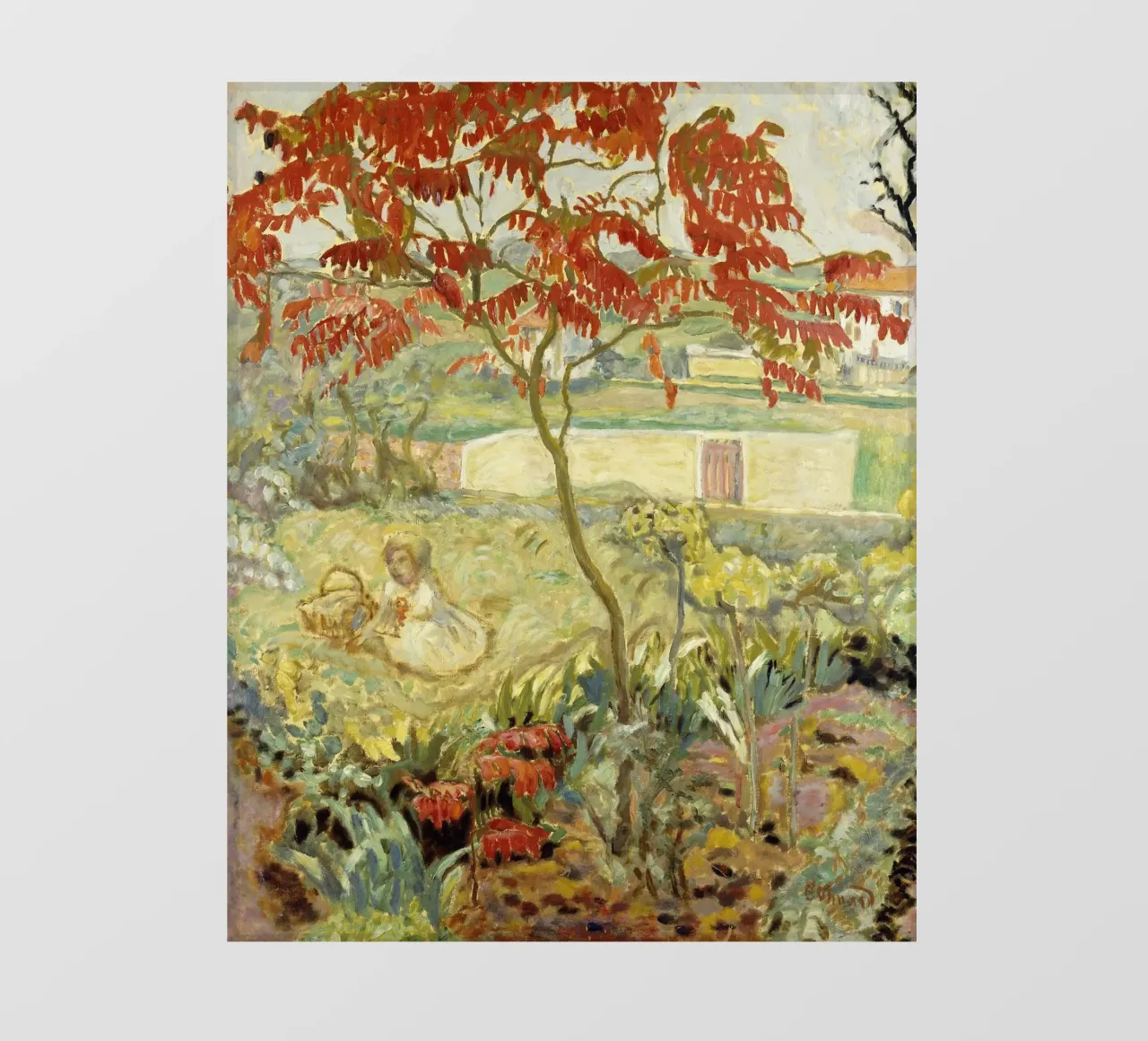 Pierre Bonnard - Il giardino e l'albero rosso telo in pvc da ARTOTHEK