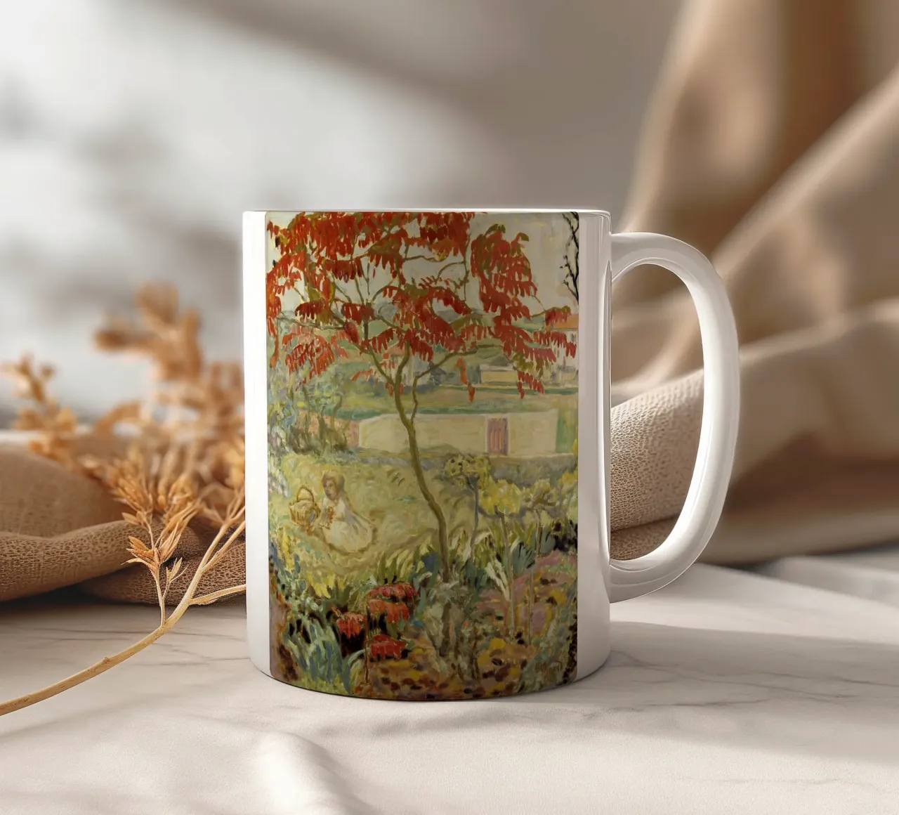 Pierre Bonnard - Il giardino e l'albero rosso tazza in ceramica da ARTOTHEK