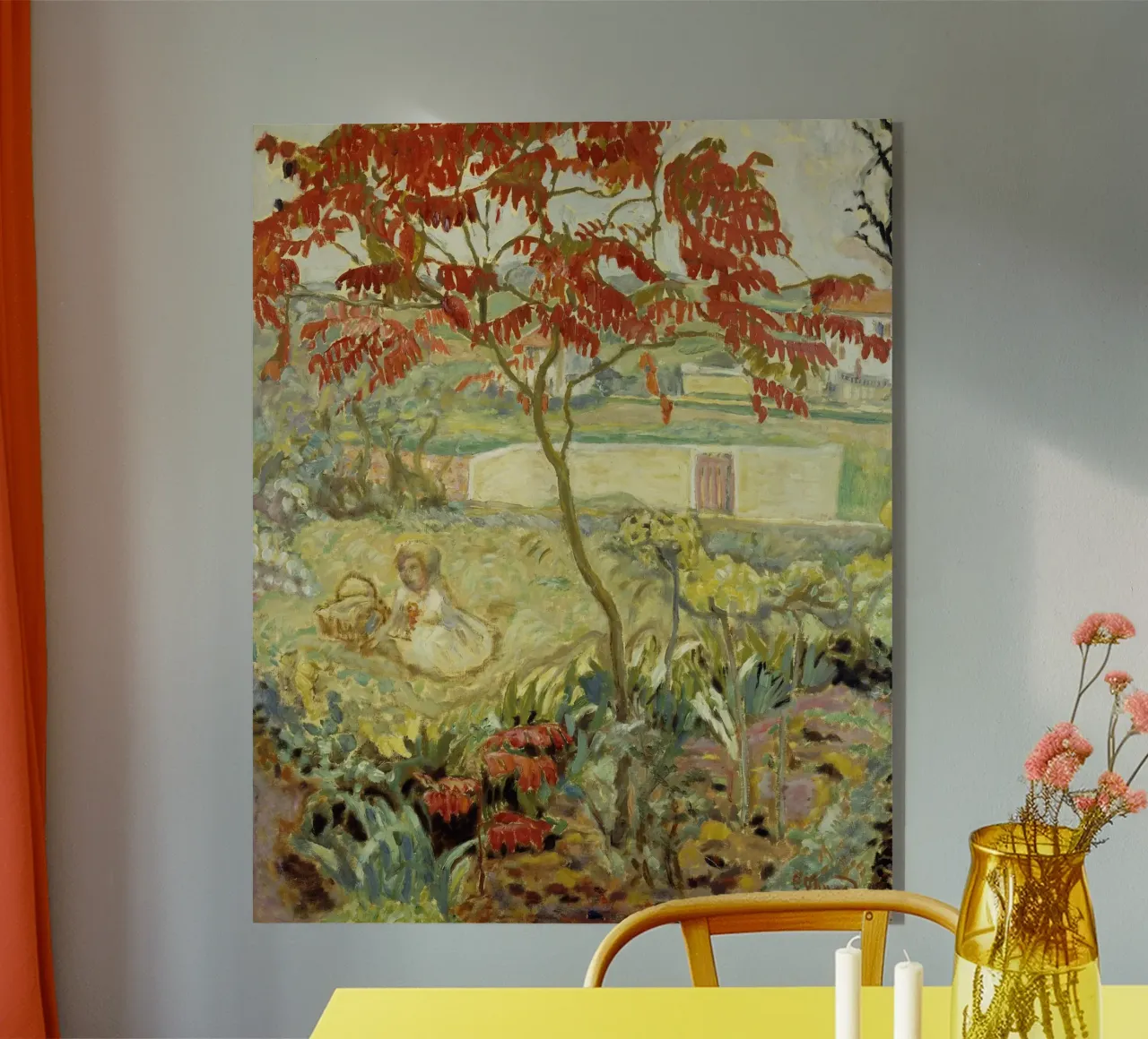 Pierre Bonnard - Il giardino e l'albero rosso plexiglass da ARTOTHEK