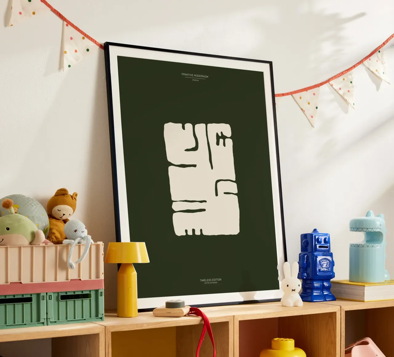 Color Flow No 16 poster con telaio in alluminio da treechild