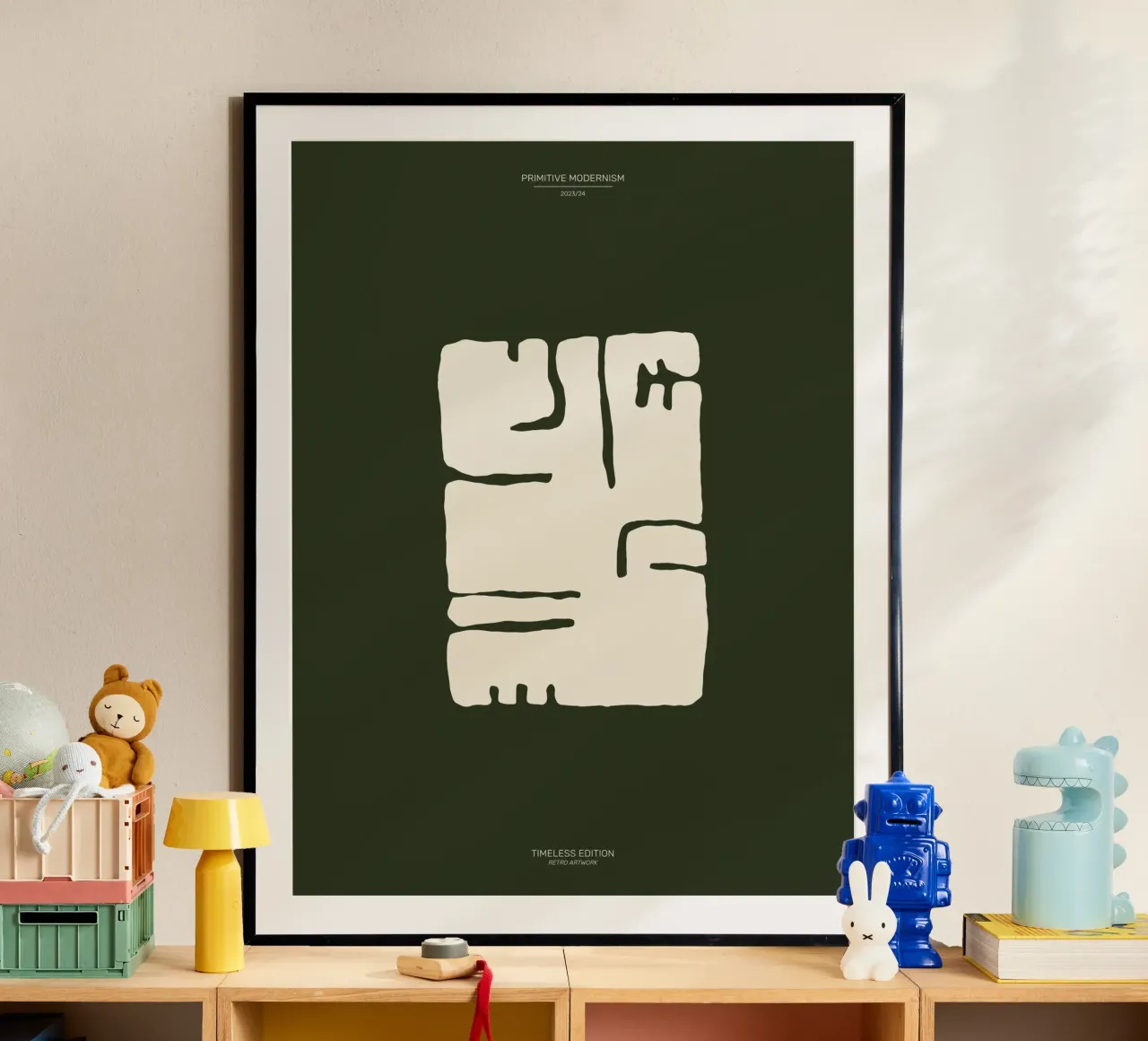 Color Flow No 16 poster con telaio in alluminio da treechild
