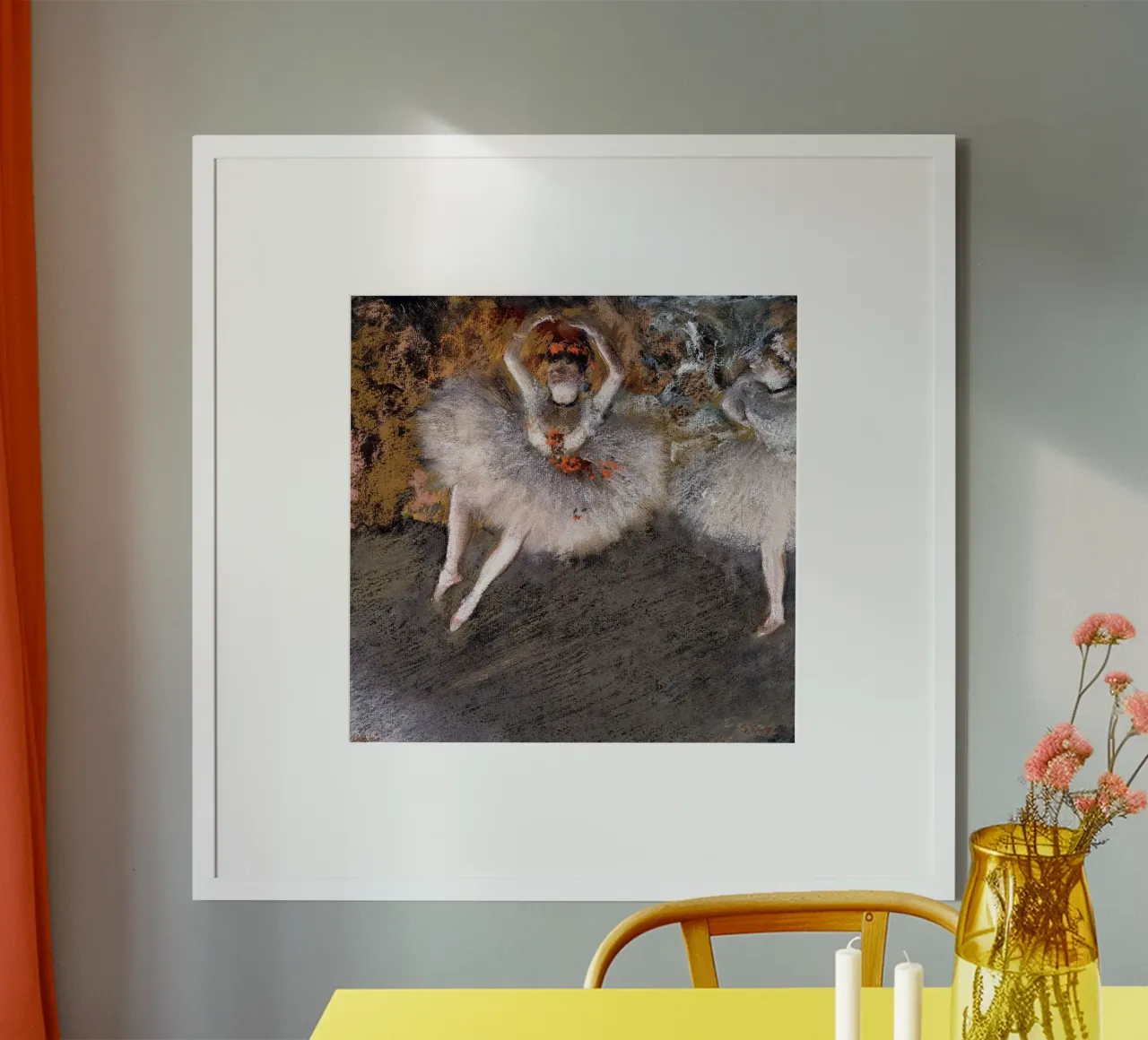 Edgar Degas - Le Pas Battu poster con telaio in legno da ARTOTHEK