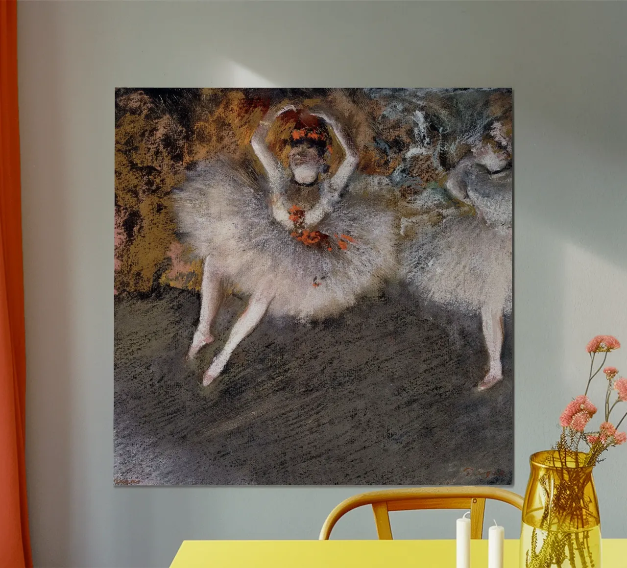 Edgar Degas - Le Pas Battu poster con telaio in legno da ARTOTHEK