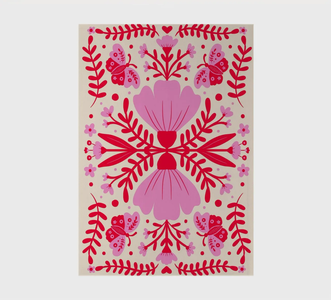 Pink and red florals notebook by Wackapacka