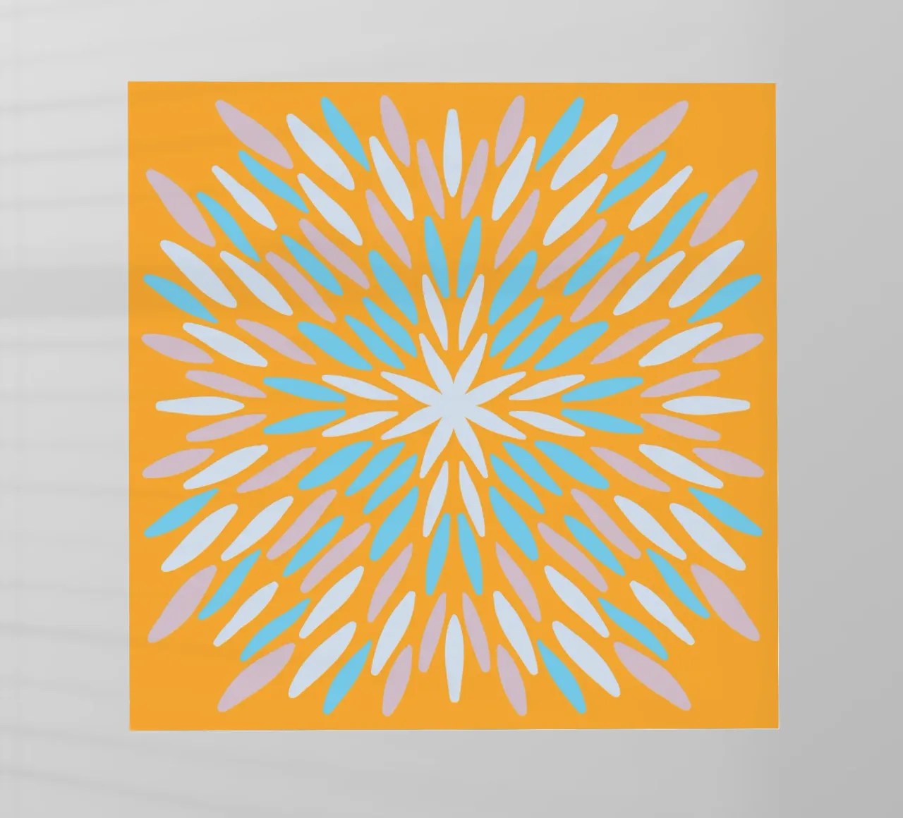 Petal burst - arancio, blu e beige pellicola backlit da Wackapacka