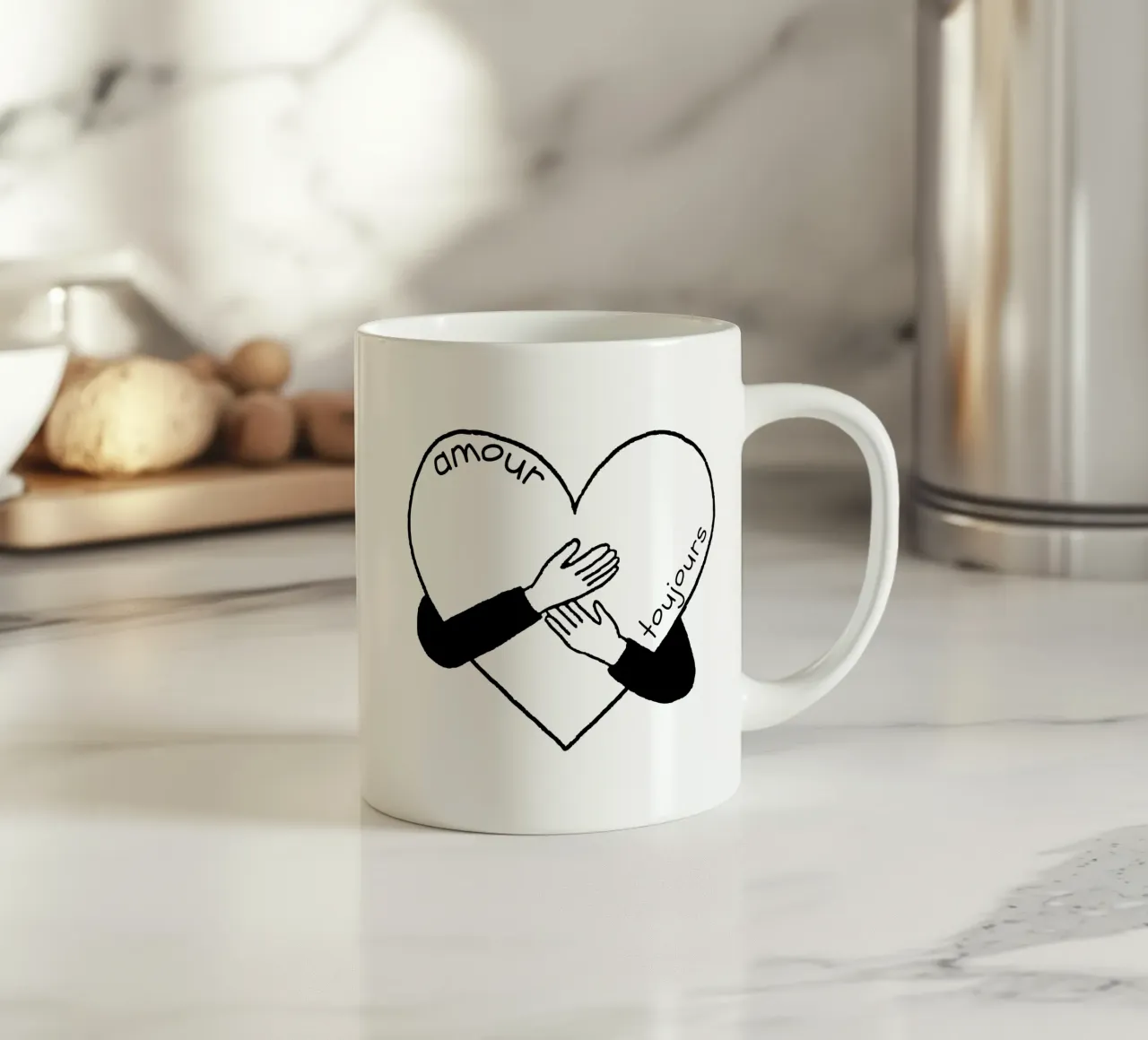 Amour toujours tazza in ceramica da Idées & Création