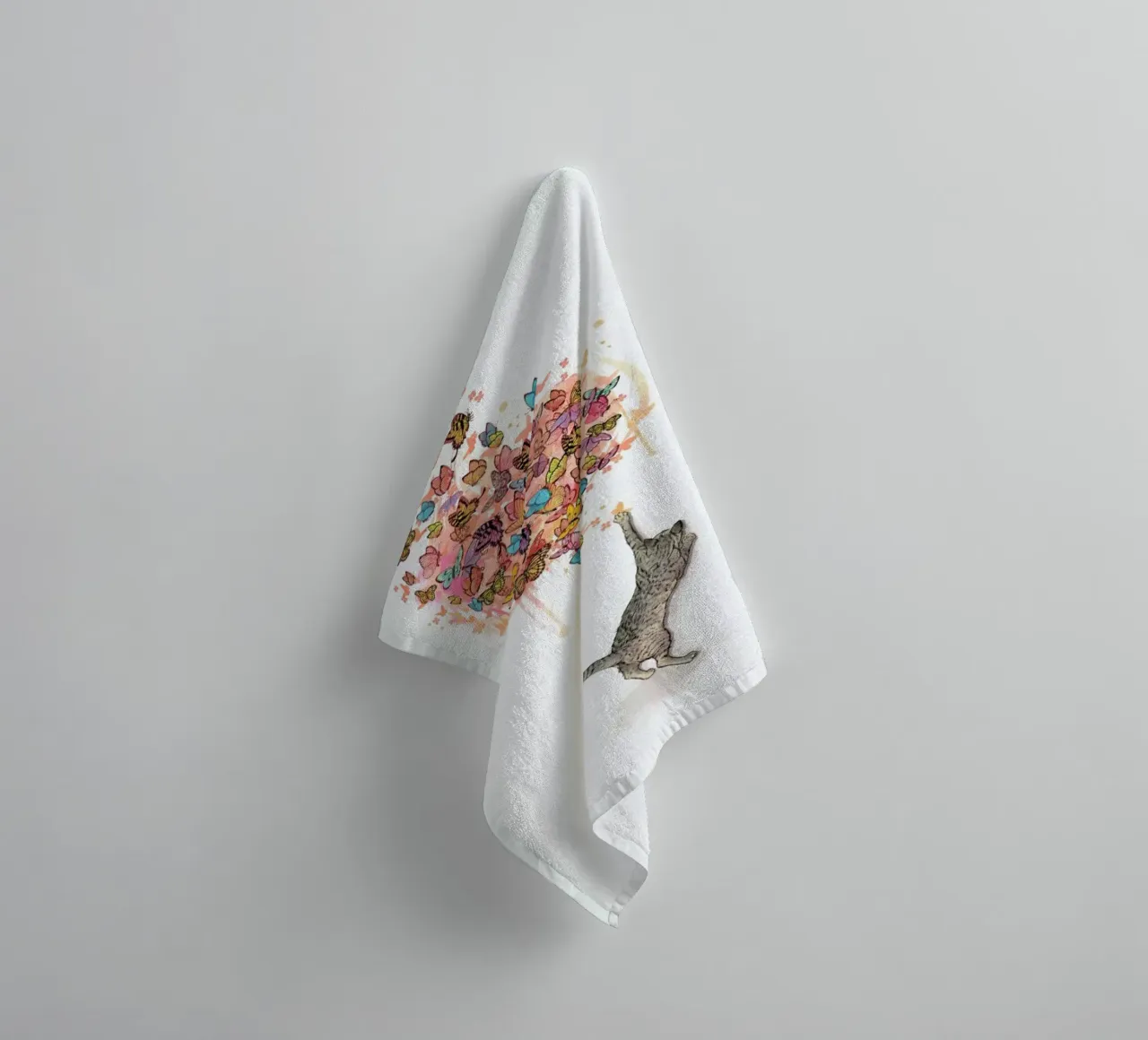 Catching Butterflies asciugamano da bagno da Laura Graves