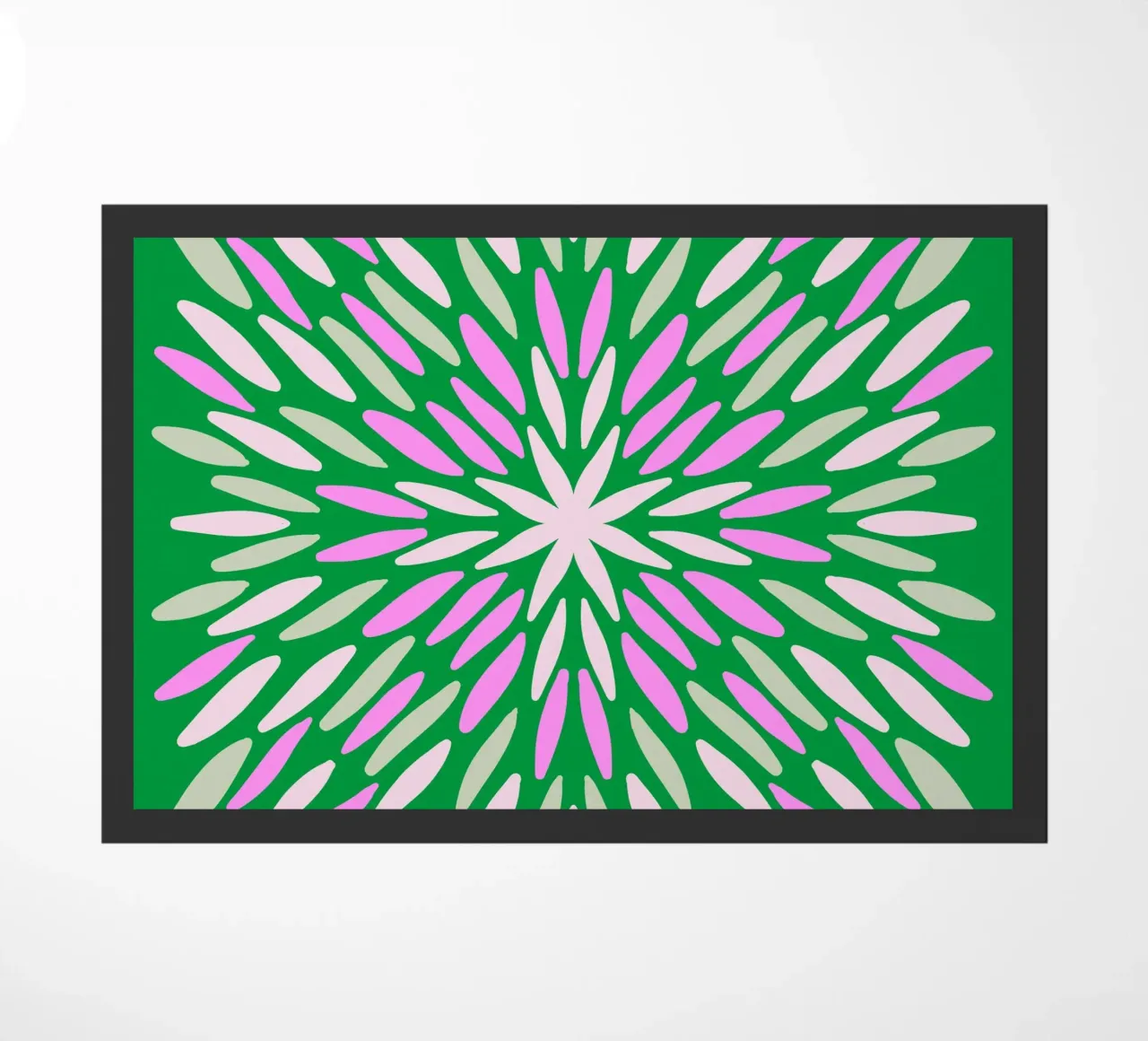 Petal burst - verde, rosa e beige zerbino da Wackapacka