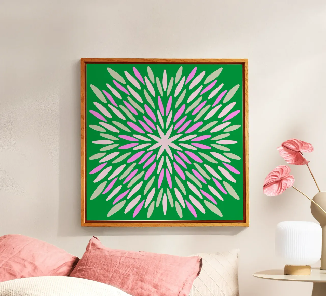 Petal burst - verde, rosa e beige plexiglass da Wackapacka