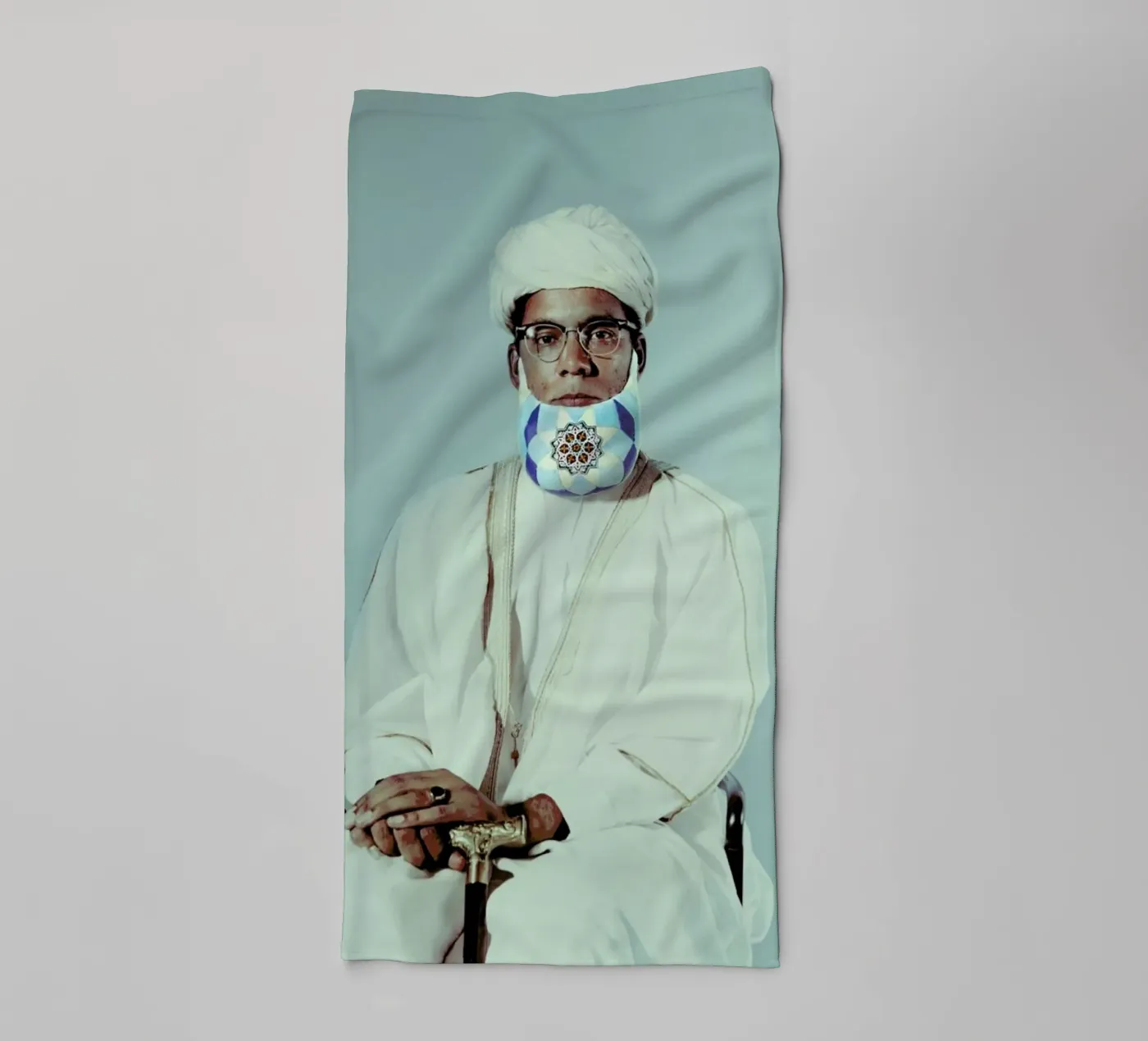 Postiche 3 towel by Julian Wolkenstein