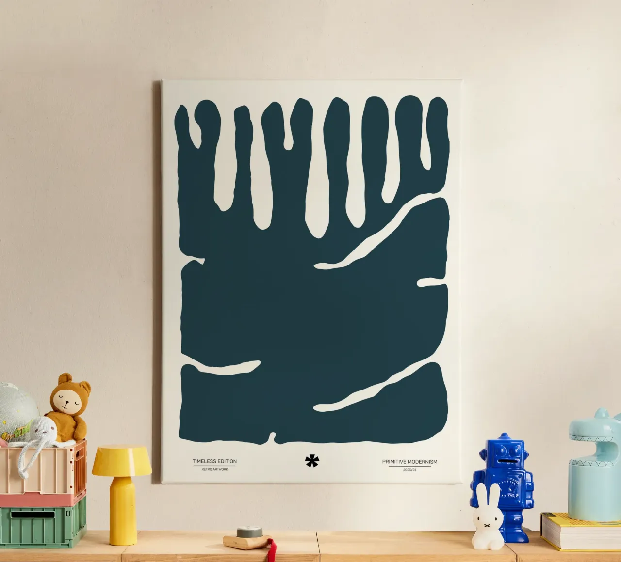 Color Flow No 7 tela con Cornice a cassetta da treechild