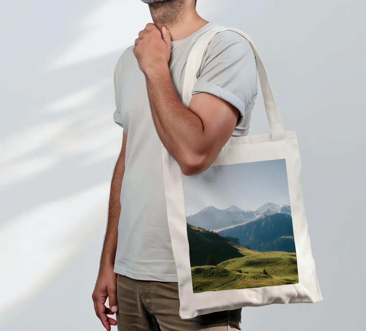 Eiger, Mönch & Jungfrau: Timeless Majesty borsa in juta da FujiSwiss