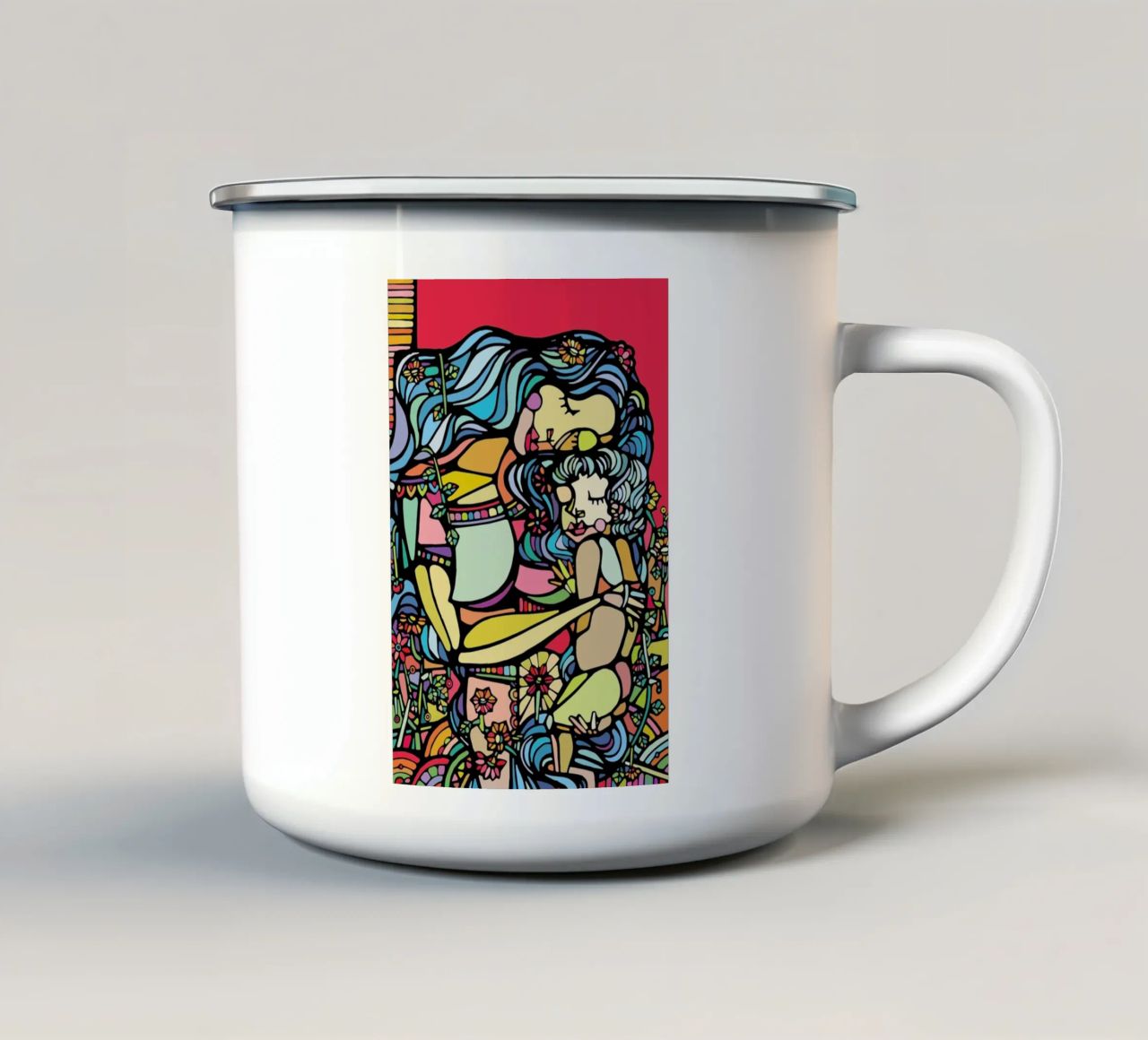 Mother and Child tazza in smalto da Ninhol