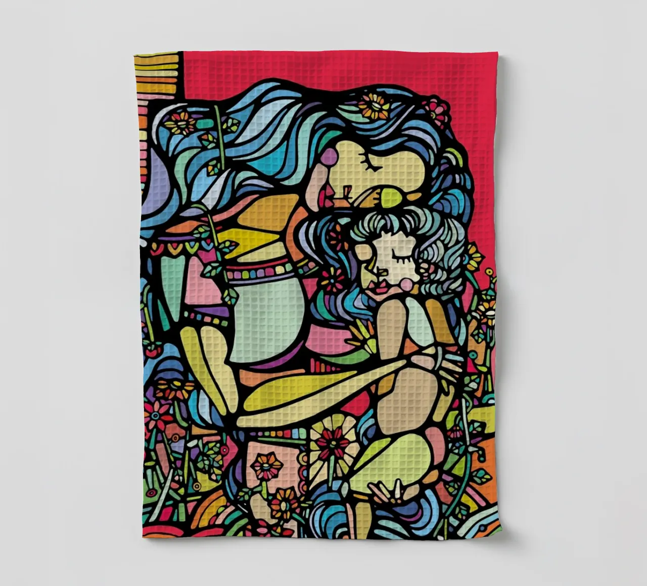Mother and Child tea towel by Ninhol