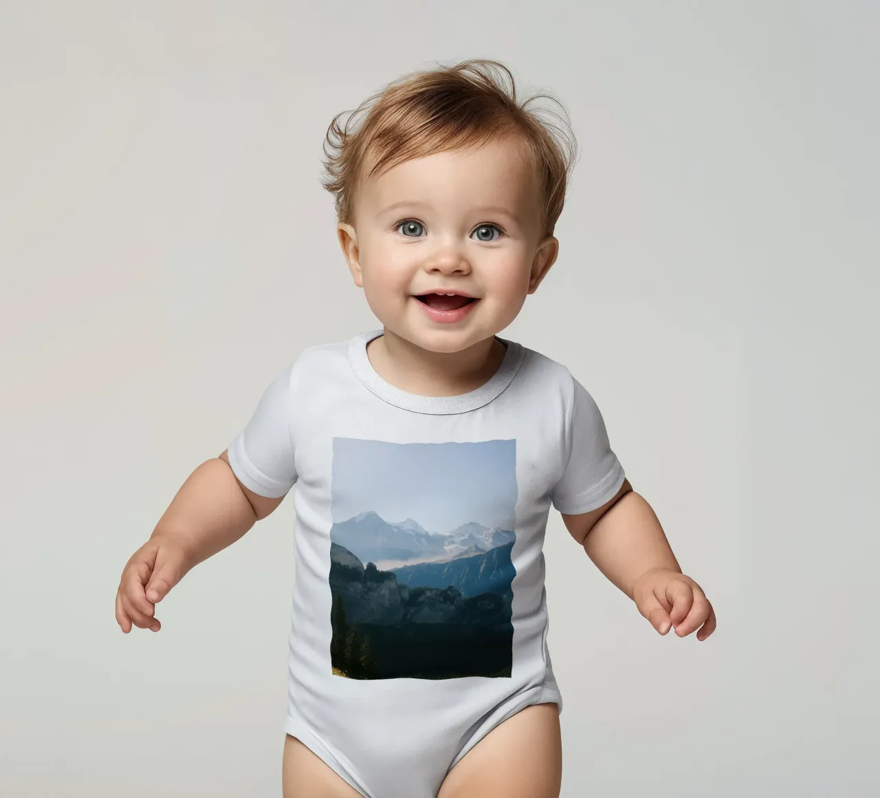 Guardians of the Alps body neonato maniche corte da FujiSwiss