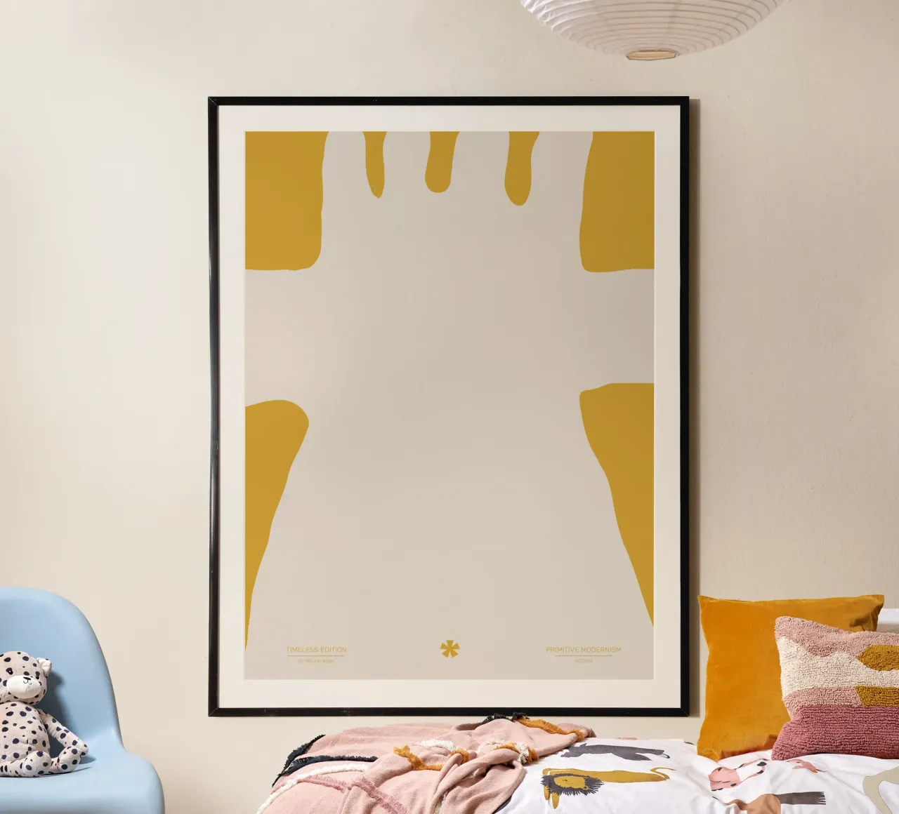 Color Flow No 3 poster con telaio in alluminio da treechild
