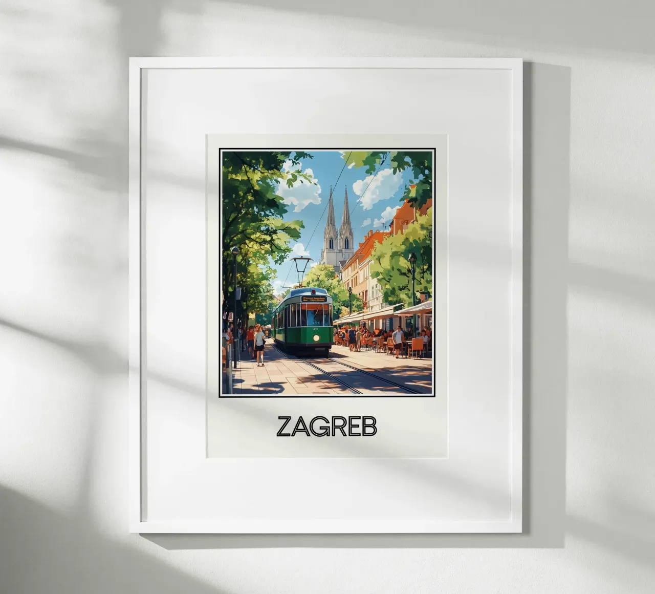 Affiche Zagreb Croatie Poster von Frame the World