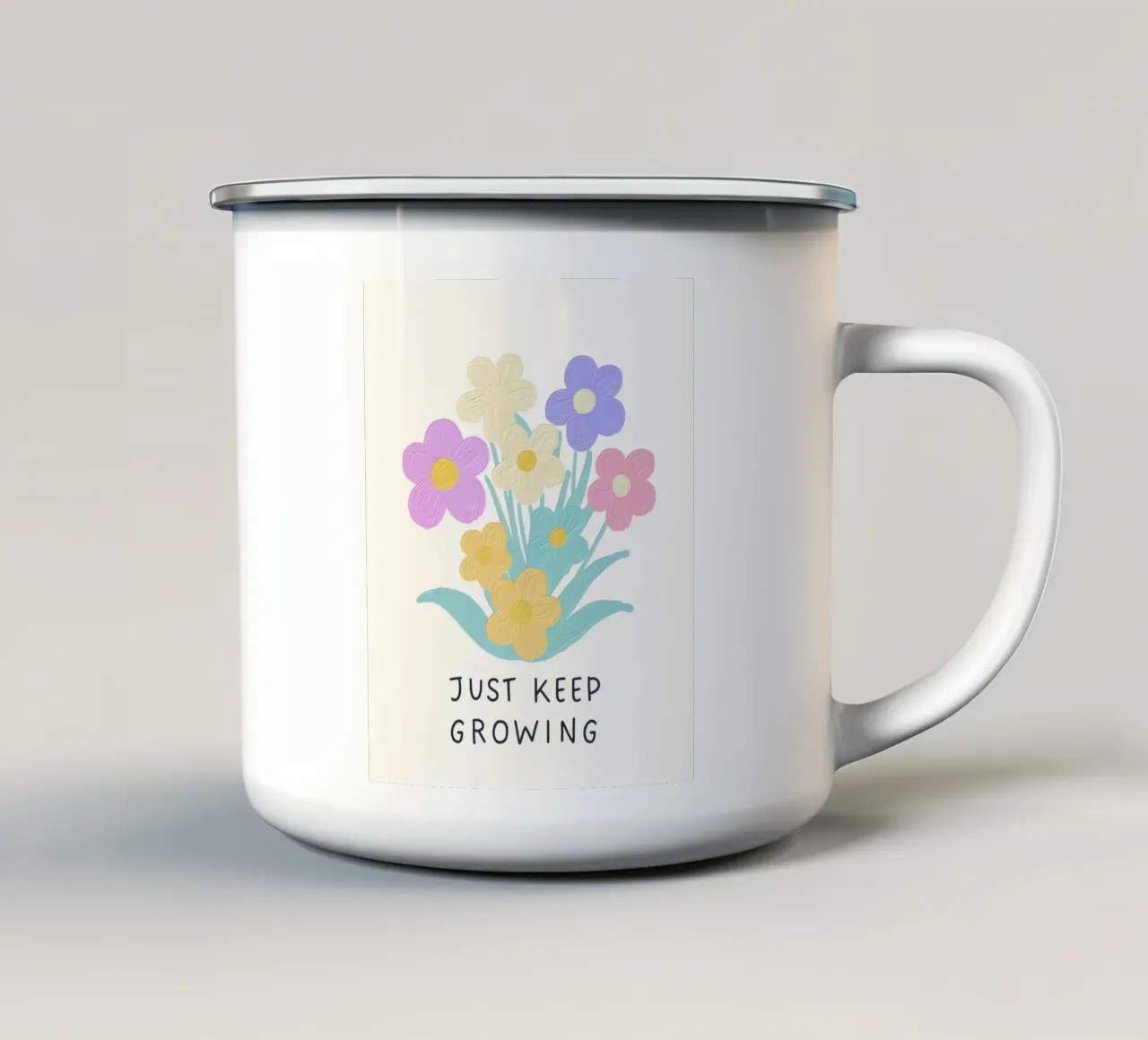 Just keep growing tazza in smalto da designsbysophia
