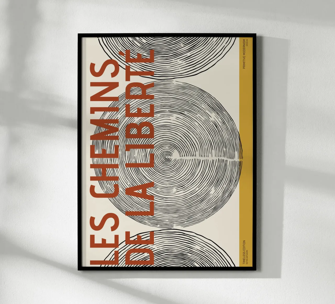 Color Flow No 2 poster con telaio in legno da treechild