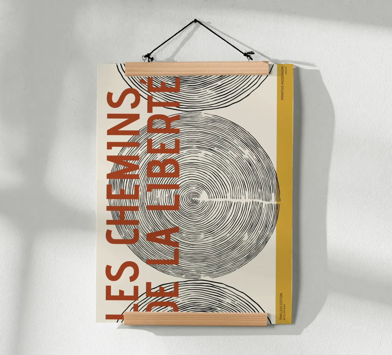 Color Flow No 2 poster con telaio in legno da treechild