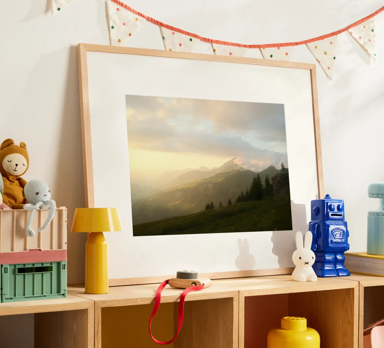 Alpine Sunset Glow poster da FujiSwiss