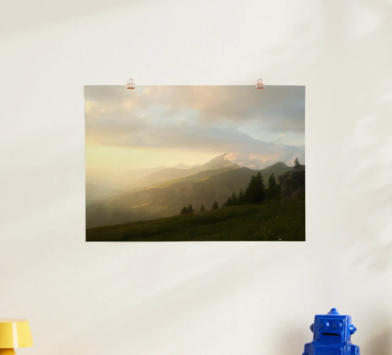 Alpine Sunset Glow poster da FujiSwiss
