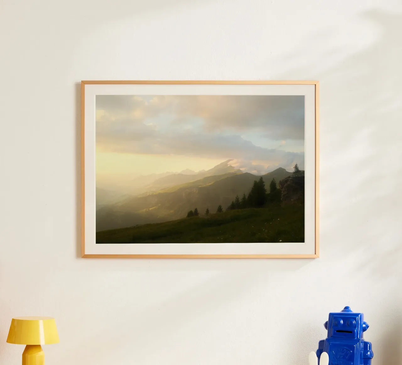 Alpine Sunset Glow poster da FujiSwiss