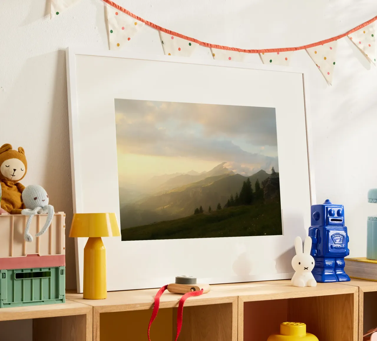 Alpine Sunset Glow poster da FujiSwiss