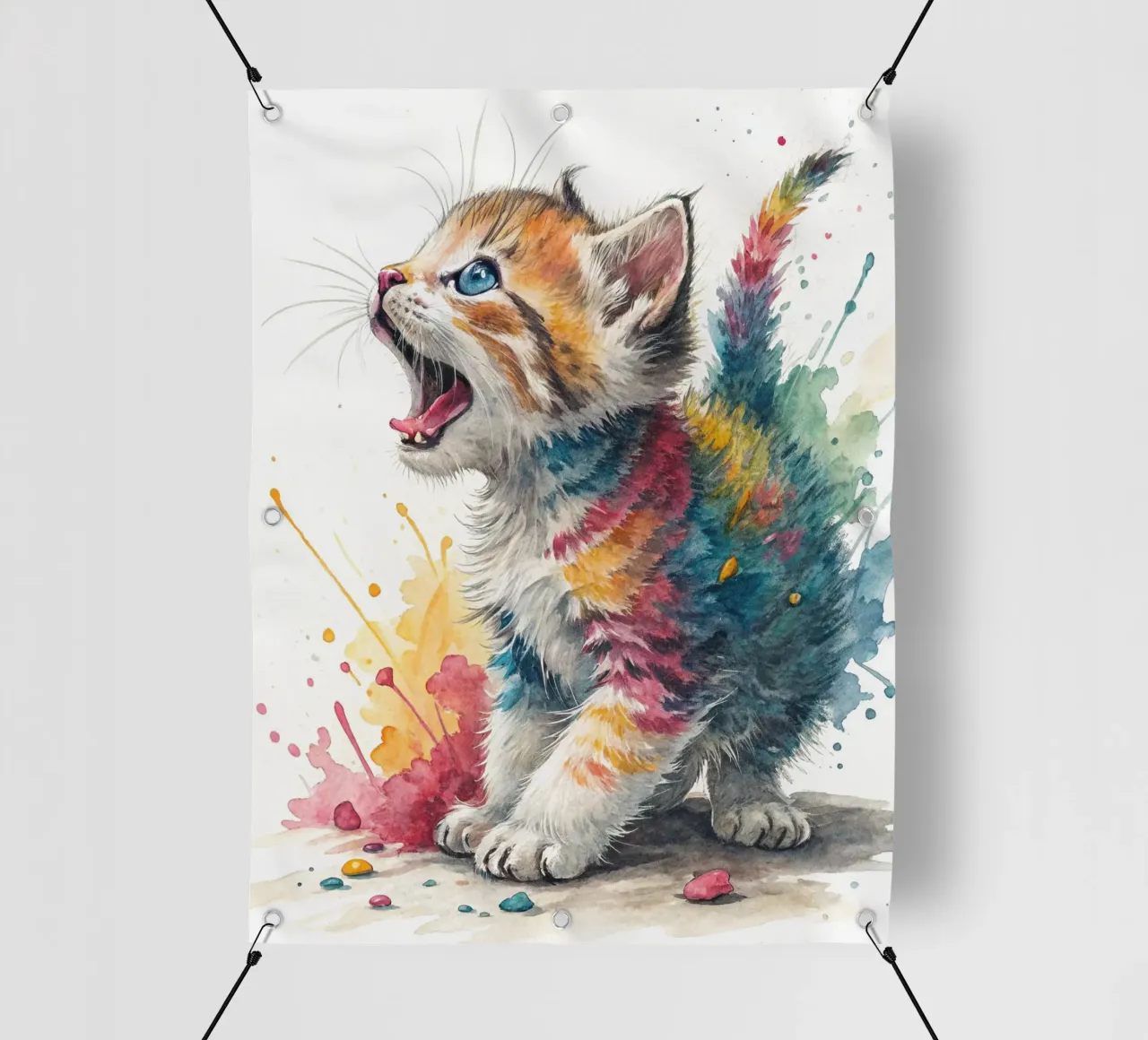 Gattino colorato telo in pvc da logic