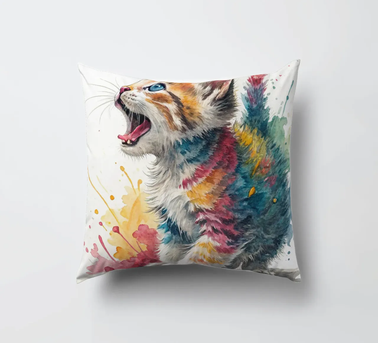Gattino colorato cuscino da logic