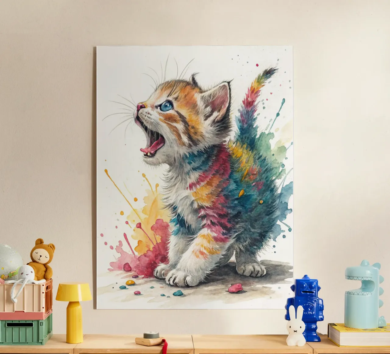 Gattino colorato plexiglass da logic