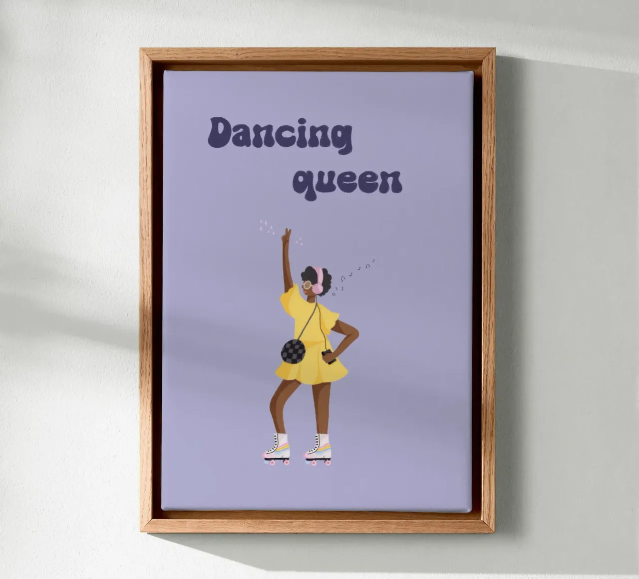 Dancing queen tela con Cornice a cassetta da Papergreyy