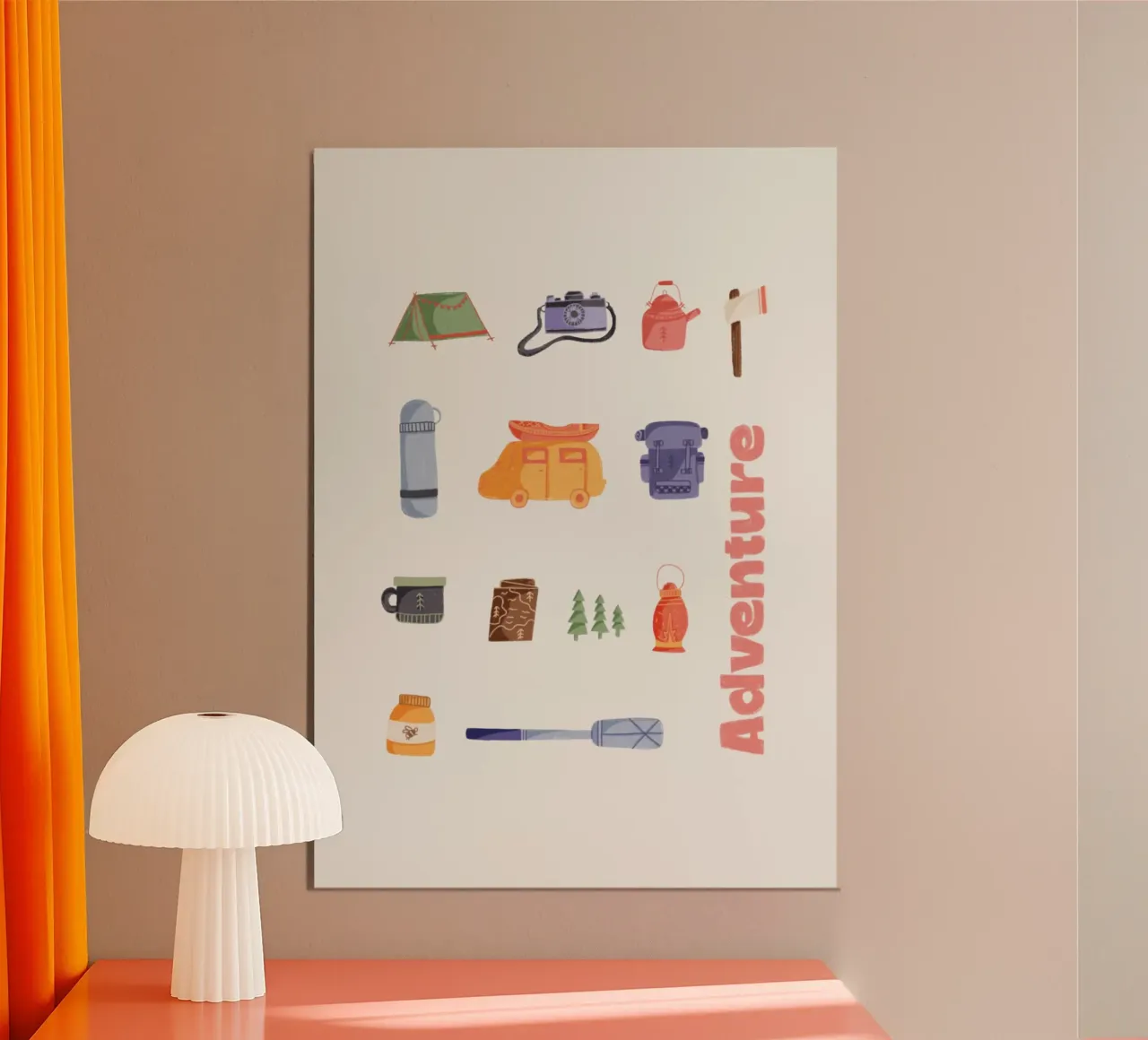Adventure poster con telaio in alluminio da Papergreyy