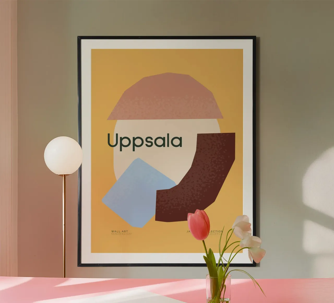 Color Flow No 72 poster con telaio in alluminio da treechild