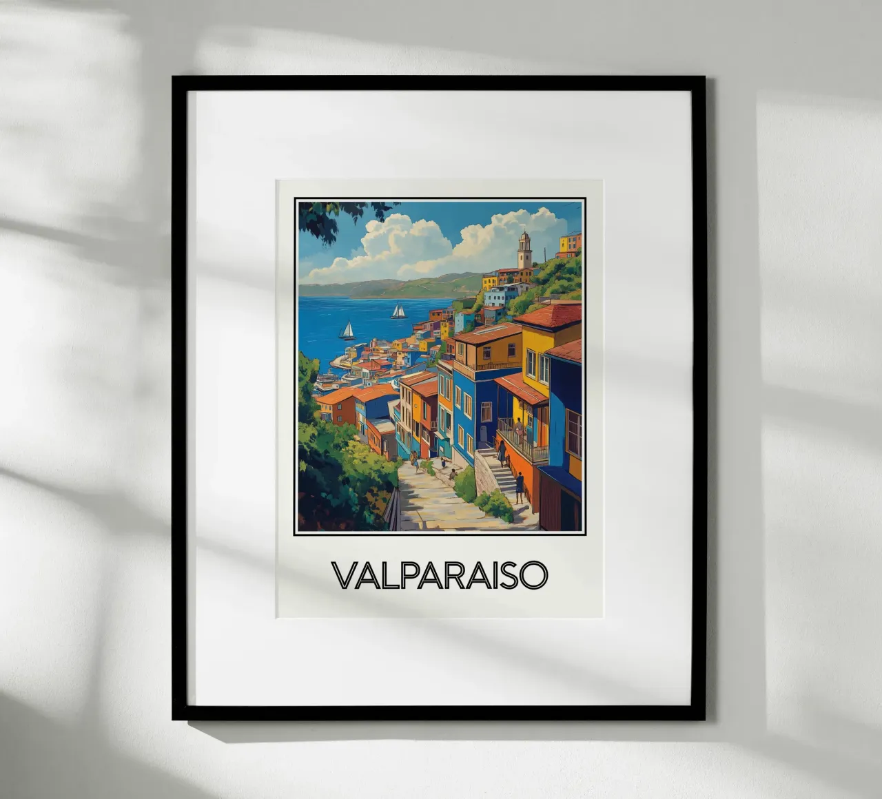 Valparaiso poster con telaio in plastica da Frame the World