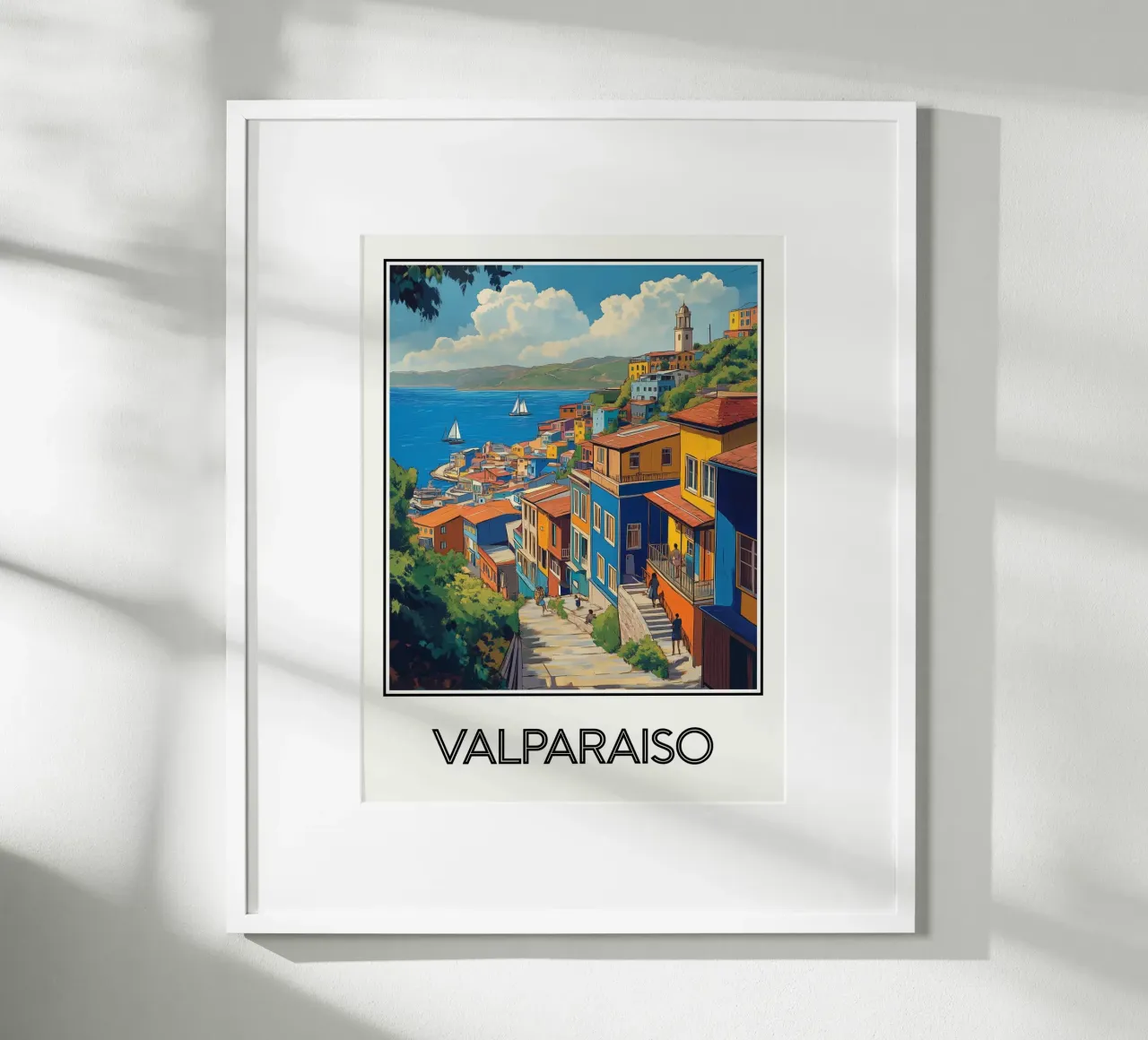 Valparaiso poster con telaio in plastica da Frame the World