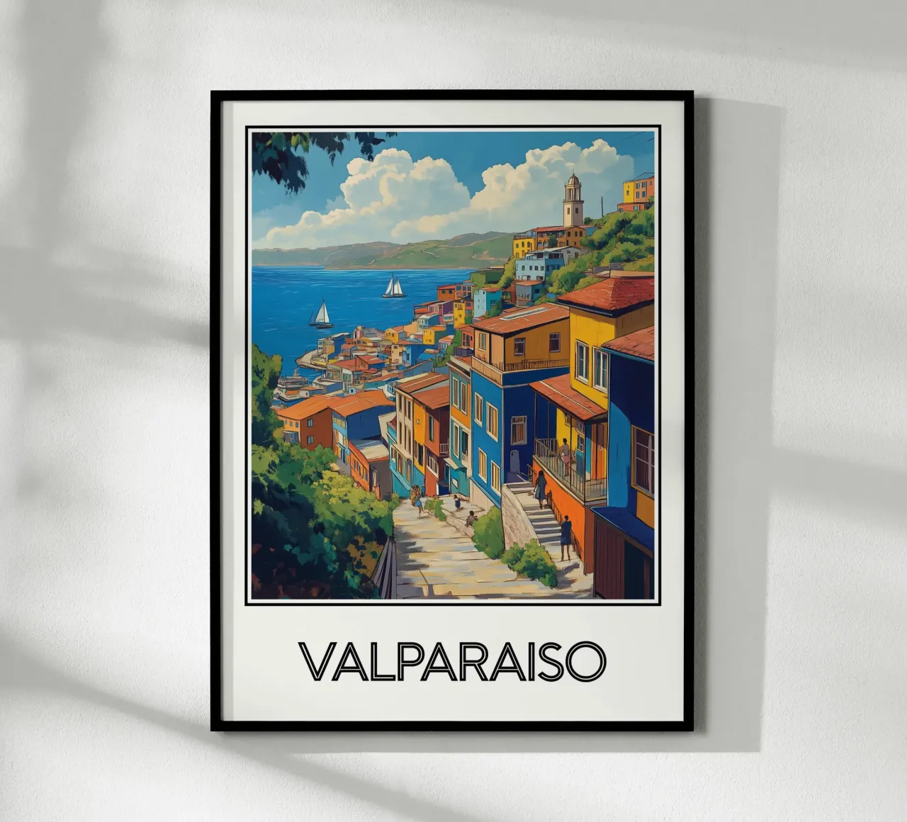 Valparaiso poster con telaio in plastica da Frame the World