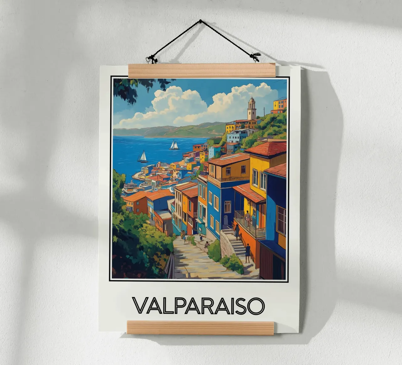 Valparaiso poster con telaio in plastica da Frame the World