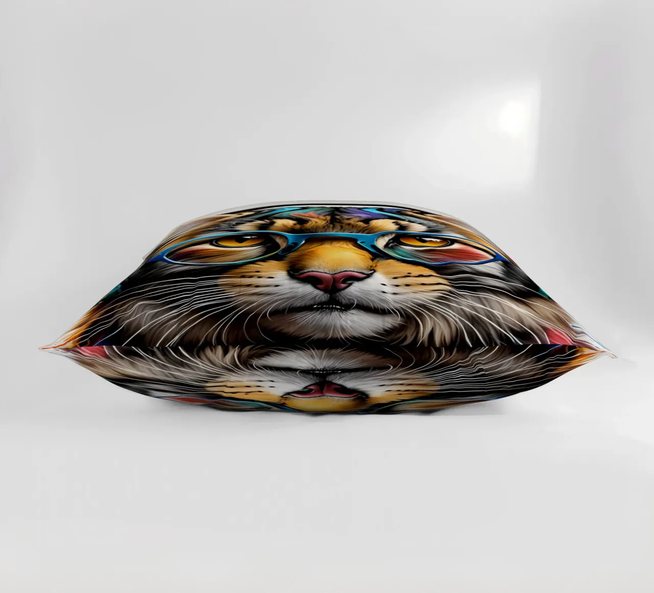 Gatto Manul con cuffie cuscino da MakArena