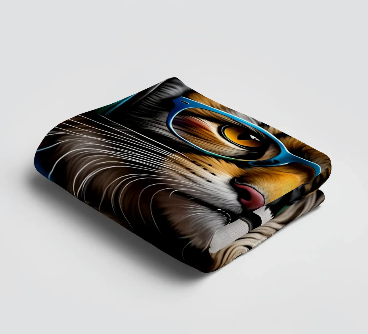 Gatto Manul con cuffie asciugamano da bagno da MakArena