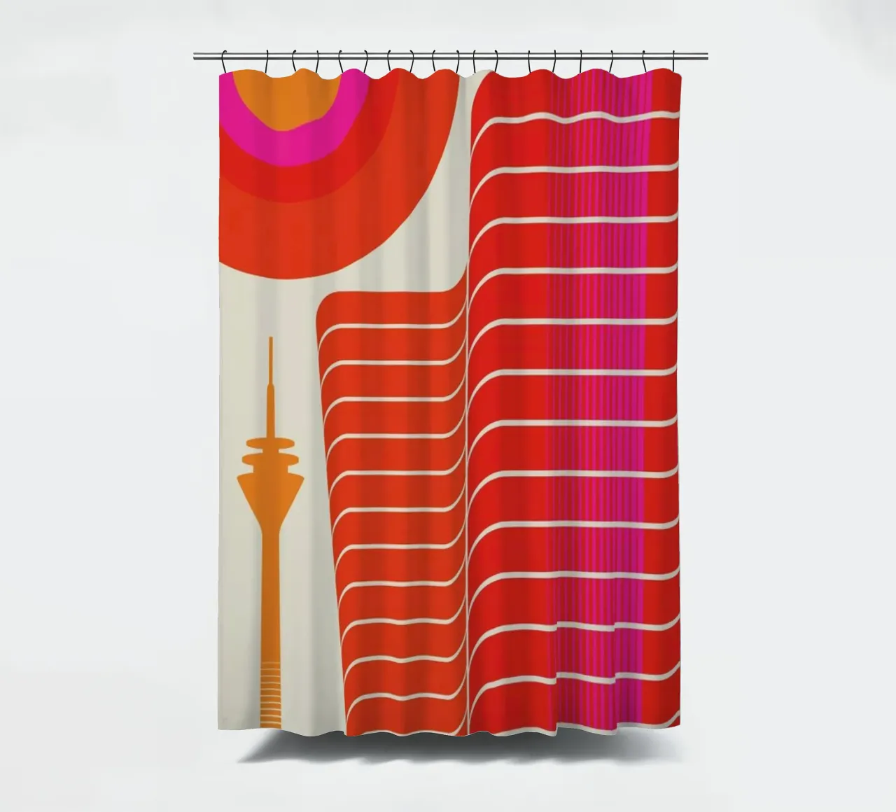 Düsseldorf 79 shower curtain by Bo Lundberg
