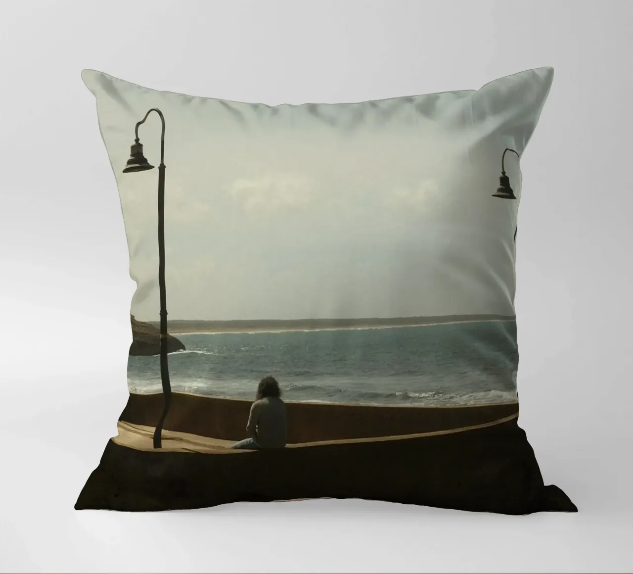 Ocean Pause cuscino da FujiPrints