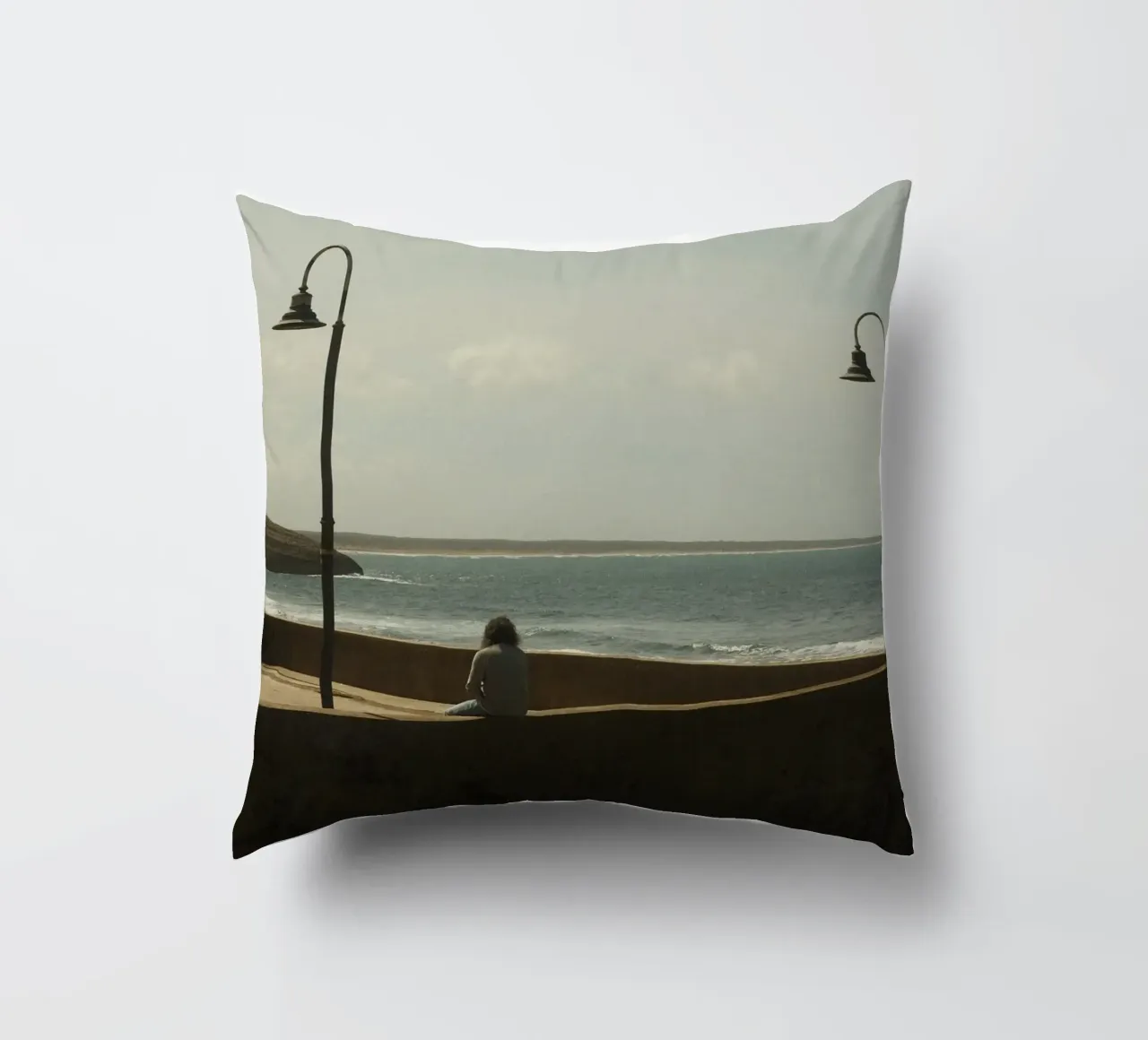 Ocean Pause cuscino da FujiPrints