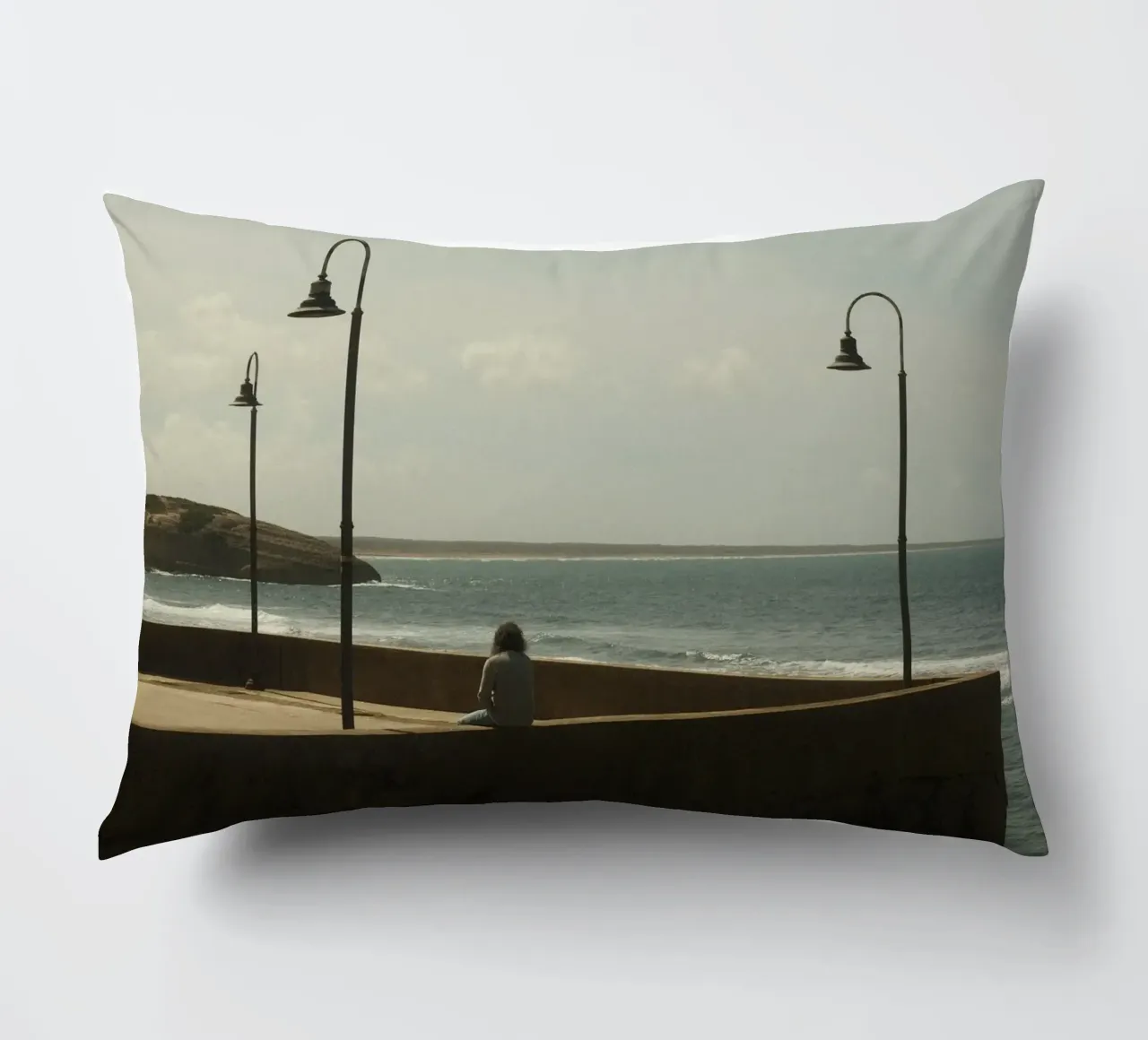 Ocean Pause cuscino da FujiPrints