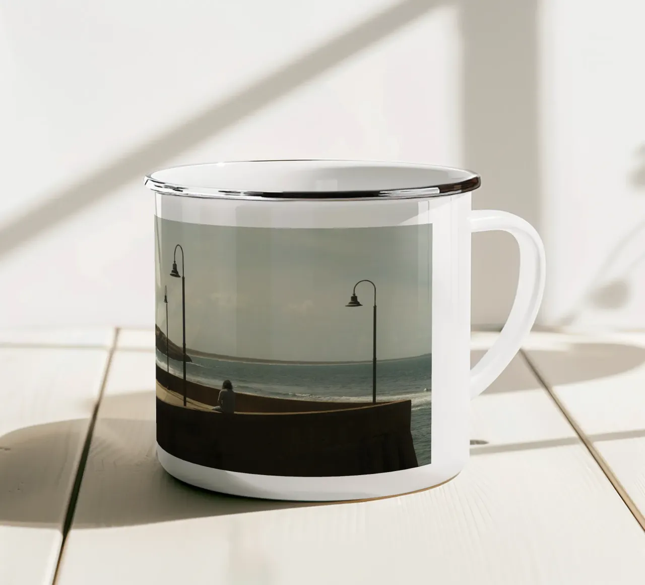 Ocean Pause tazza in smalto da FujiPrints