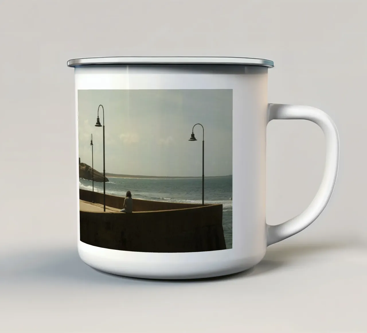 Ocean Pause tazza in smalto da FujiPrints