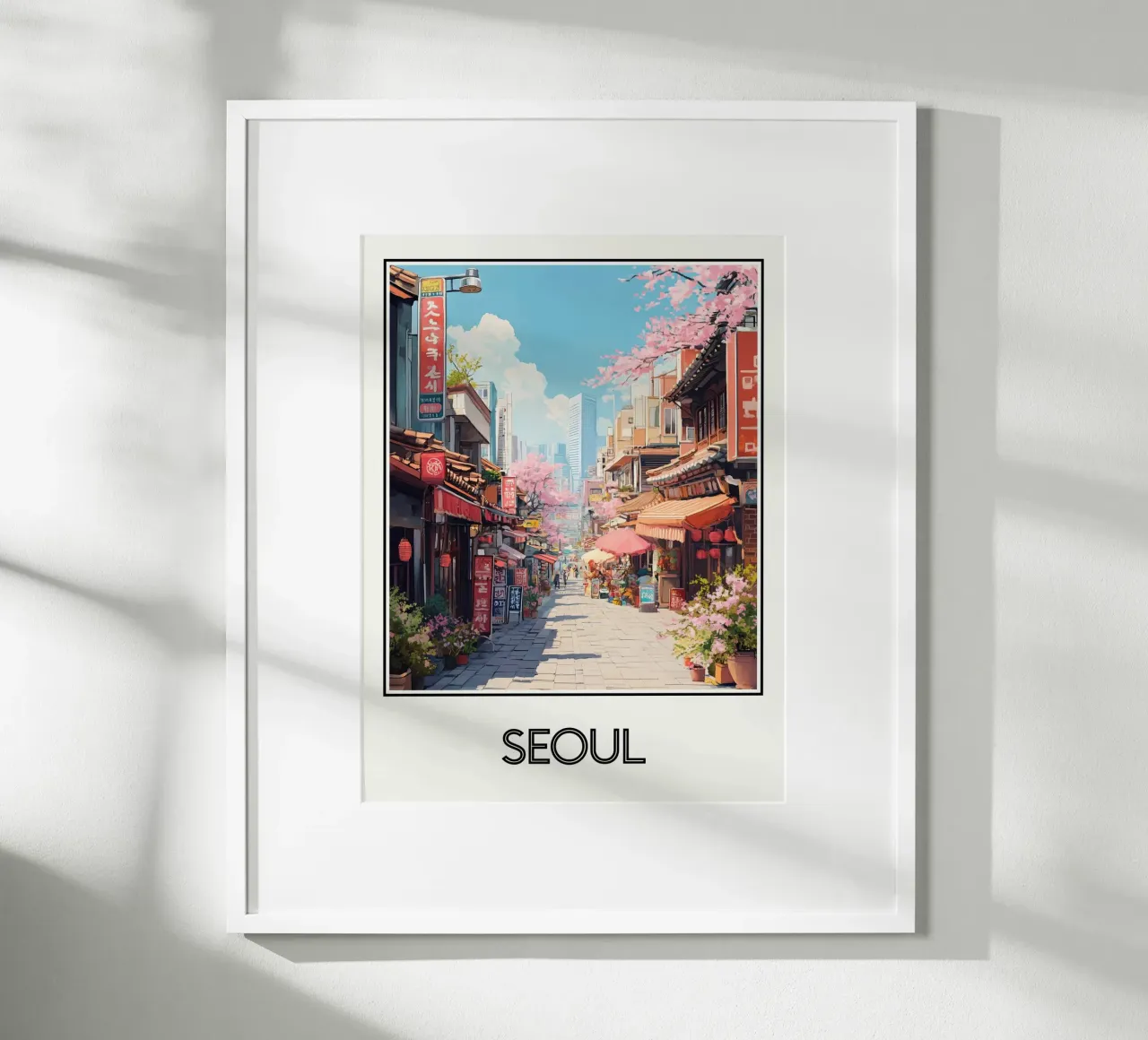 Manifesto di Seul Corea del Sud poster da Frame the World