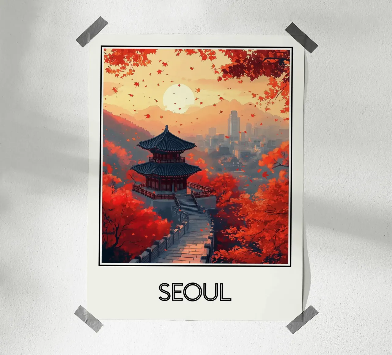 Manifesto di Seul Corea del Sud carta hahnemühle da Frame the World