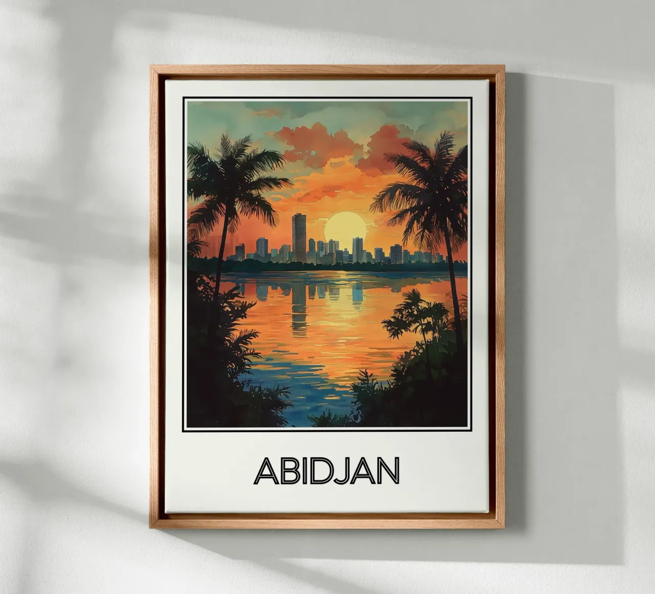 Abidjan tela con Cornice a cassetta da Frame the World